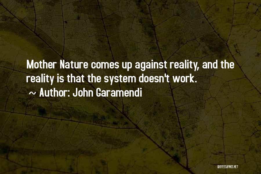 John Garamendi Quotes: Mother Nature Comes Up Against Reality, And The Reality Is That The System Doesn't Work.