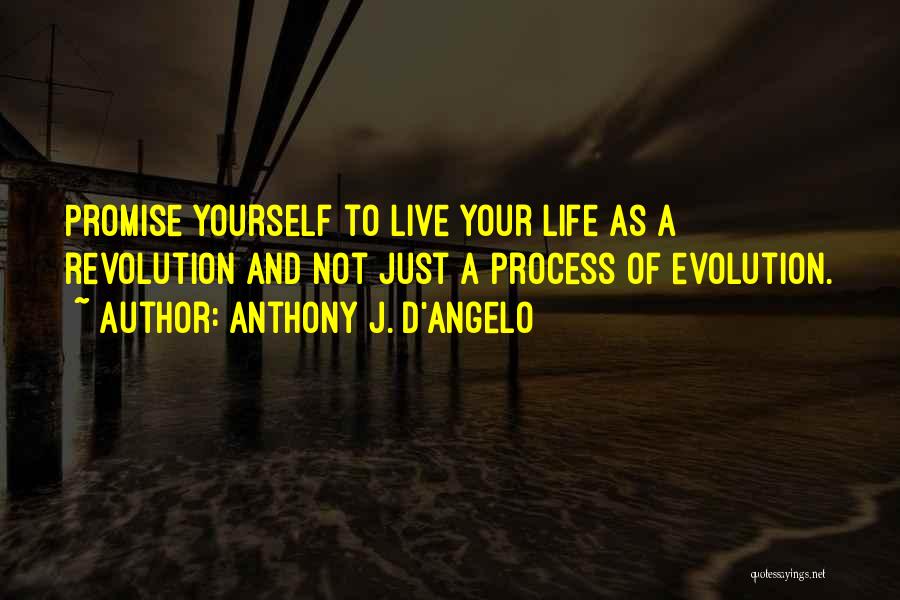 Anthony J. D'Angelo Quotes: Promise Yourself To Live Your Life As A Revolution And Not Just A Process Of Evolution.