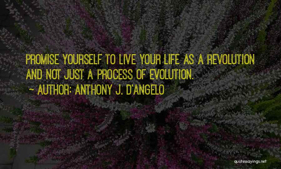 Anthony J. D'Angelo Quotes: Promise Yourself To Live Your Life As A Revolution And Not Just A Process Of Evolution.