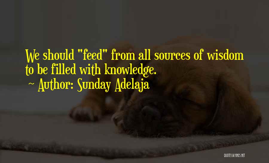Sunday Adelaja Quotes: We Should Feed From All Sources Of Wisdom To Be Filled With Knowledge.