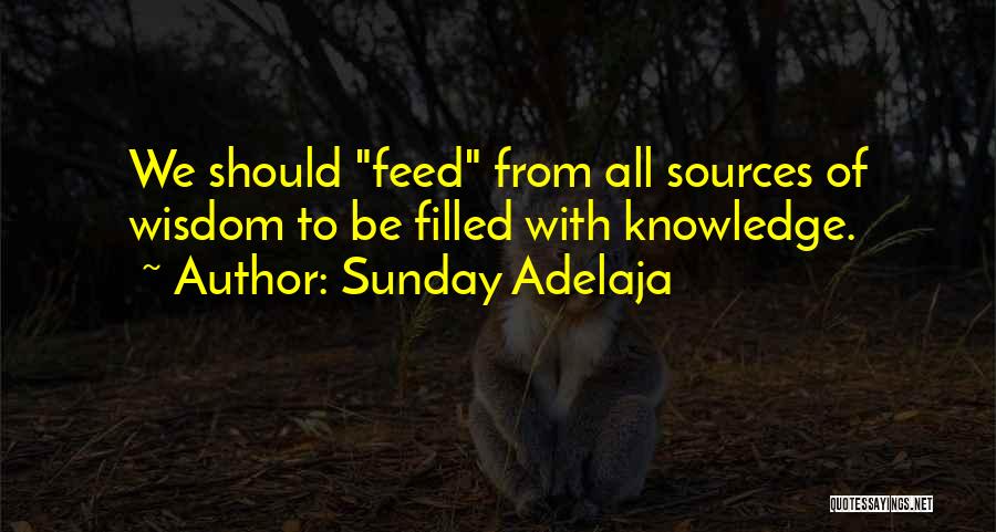 Sunday Adelaja Quotes: We Should Feed From All Sources Of Wisdom To Be Filled With Knowledge.