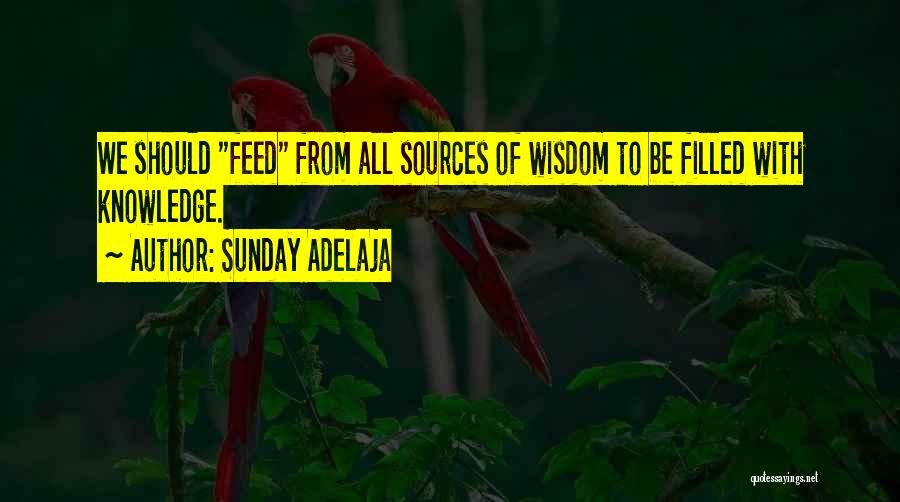 Sunday Adelaja Quotes: We Should Feed From All Sources Of Wisdom To Be Filled With Knowledge.