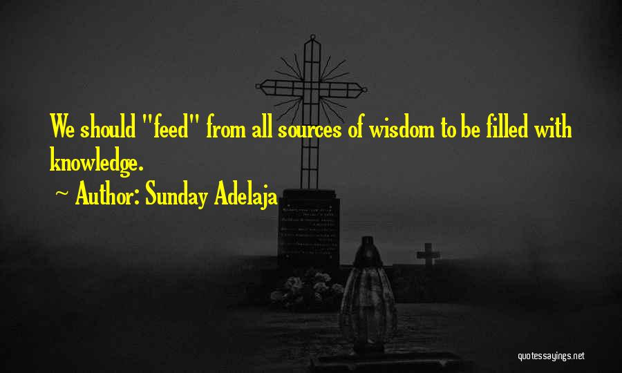 Sunday Adelaja Quotes: We Should Feed From All Sources Of Wisdom To Be Filled With Knowledge.