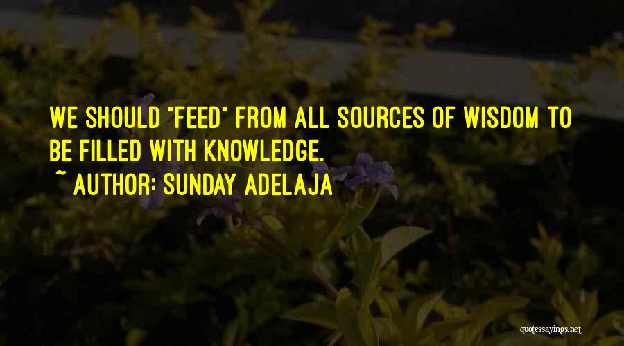Sunday Adelaja Quotes: We Should Feed From All Sources Of Wisdom To Be Filled With Knowledge.