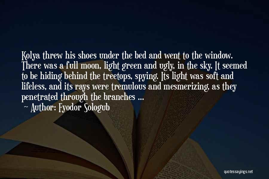 Fyodor Sologub Quotes: Kolya Threw His Shoes Under The Bed And Went To The Window. There Was A Full Moon, Light Green And