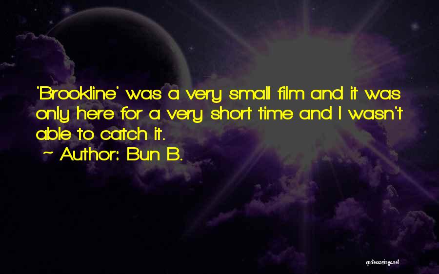 Bun B. Quotes: 'brookline' Was A Very Small Film And It Was Only Here For A Very Short Time And I Wasn't Able