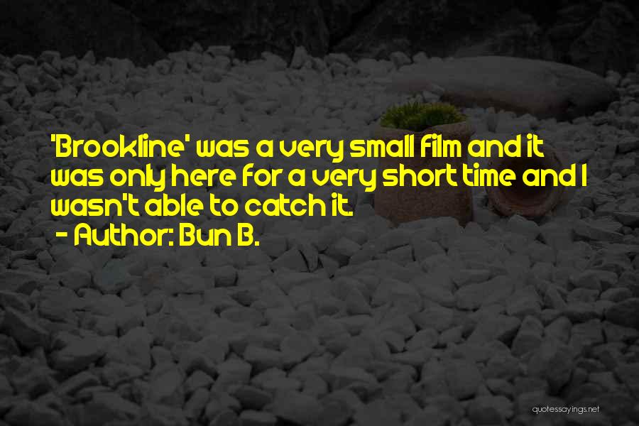 Bun B. Quotes: 'brookline' Was A Very Small Film And It Was Only Here For A Very Short Time And I Wasn't Able