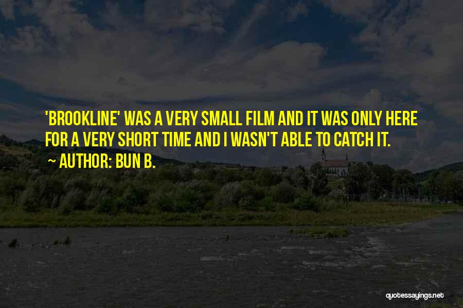 Bun B. Quotes: 'brookline' Was A Very Small Film And It Was Only Here For A Very Short Time And I Wasn't Able