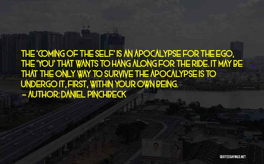 Daniel Pinchbeck Quotes: The 'coming Of The Self' Is An Apocalypse For The Ego, The 'you' That Wants To Hang Along For The