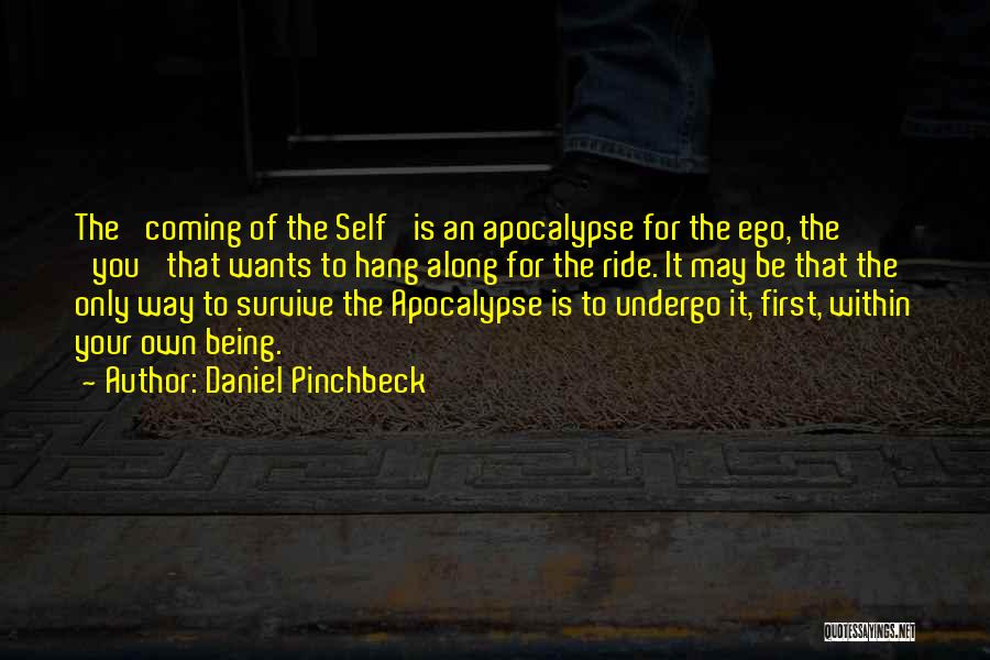 Daniel Pinchbeck Quotes: The 'coming Of The Self' Is An Apocalypse For The Ego, The 'you' That Wants To Hang Along For The