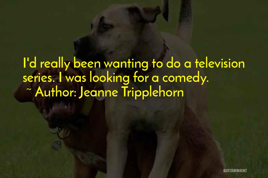 Jeanne Tripplehorn Quotes: I'd Really Been Wanting To Do A Television Series. I Was Looking For A Comedy.