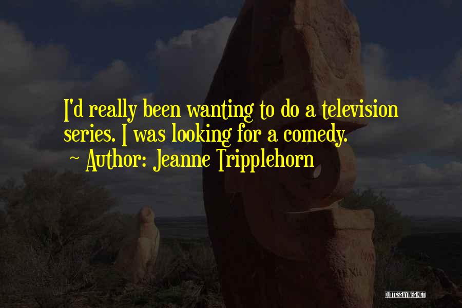 Jeanne Tripplehorn Quotes: I'd Really Been Wanting To Do A Television Series. I Was Looking For A Comedy.