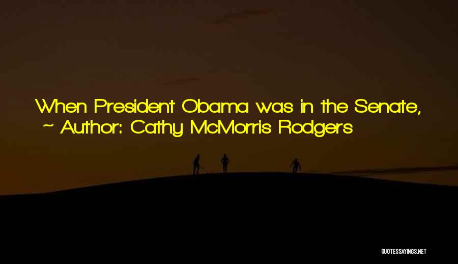 Cathy McMorris Rodgers Quotes: When President Obama Was In The Senate, When He Was A U.s. Senator, He Voted Against Raising The Debt Ceiling.