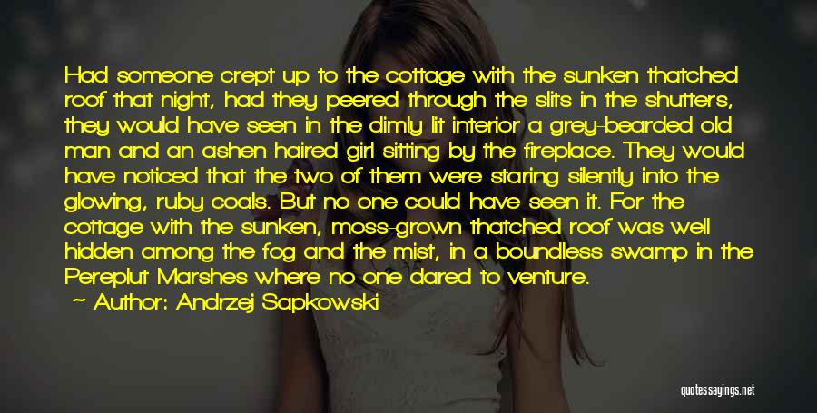 Andrzej Sapkowski Quotes: Had Someone Crept Up To The Cottage With The Sunken Thatched Roof That Night, Had They Peered Through The Slits