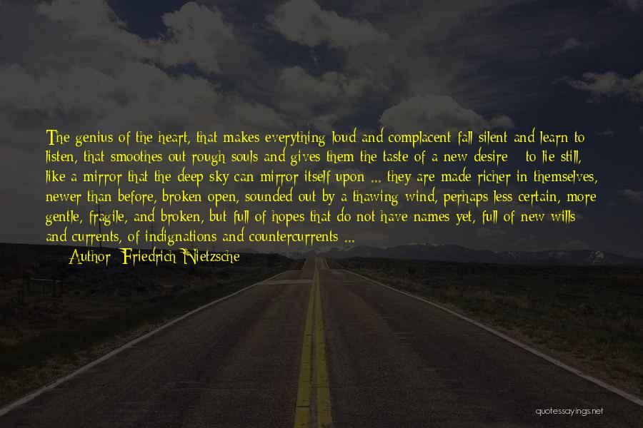 Friedrich Nietzsche Quotes: The Genius Of The Heart, That Makes Everything Loud And Complacent Fall Silent And Learn To Listen, That Smoothes Out