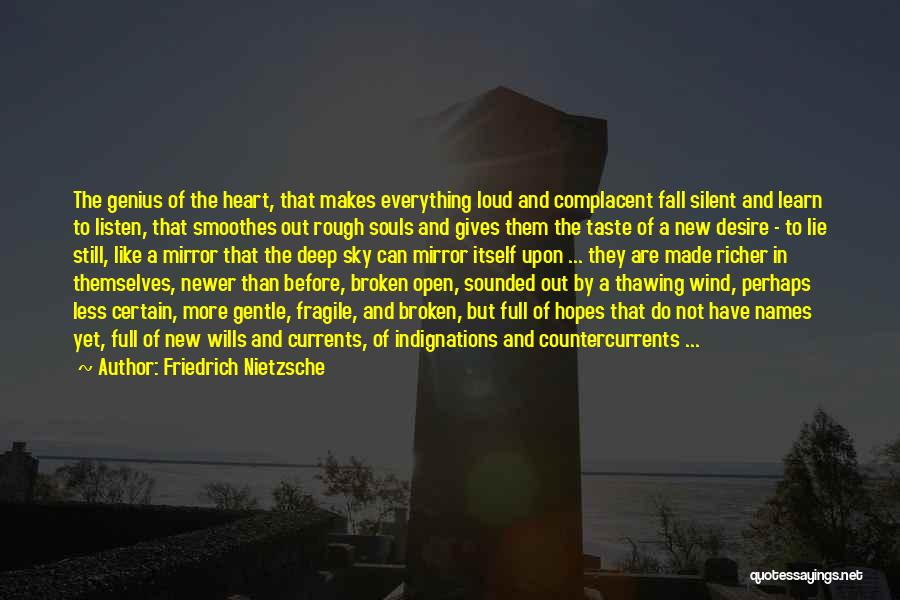 Friedrich Nietzsche Quotes: The Genius Of The Heart, That Makes Everything Loud And Complacent Fall Silent And Learn To Listen, That Smoothes Out