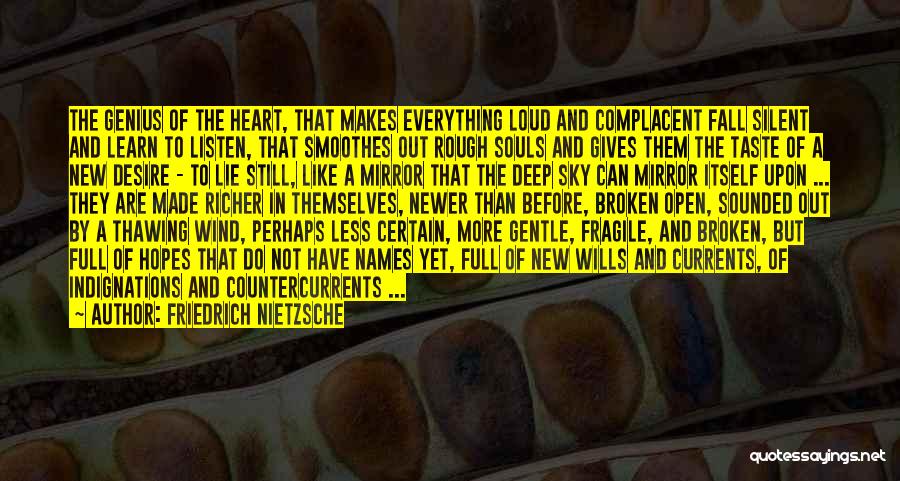 Friedrich Nietzsche Quotes: The Genius Of The Heart, That Makes Everything Loud And Complacent Fall Silent And Learn To Listen, That Smoothes Out