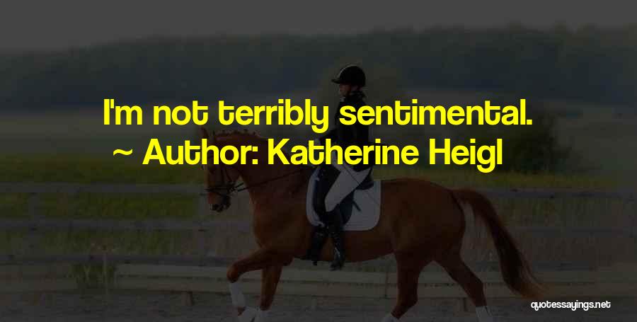 Katherine Heigl Quotes: I'm Not Terribly Sentimental.