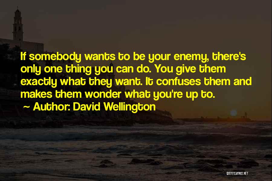 David Wellington Quotes: If Somebody Wants To Be Your Enemy, There's Only One Thing You Can Do. You Give Them Exactly What They