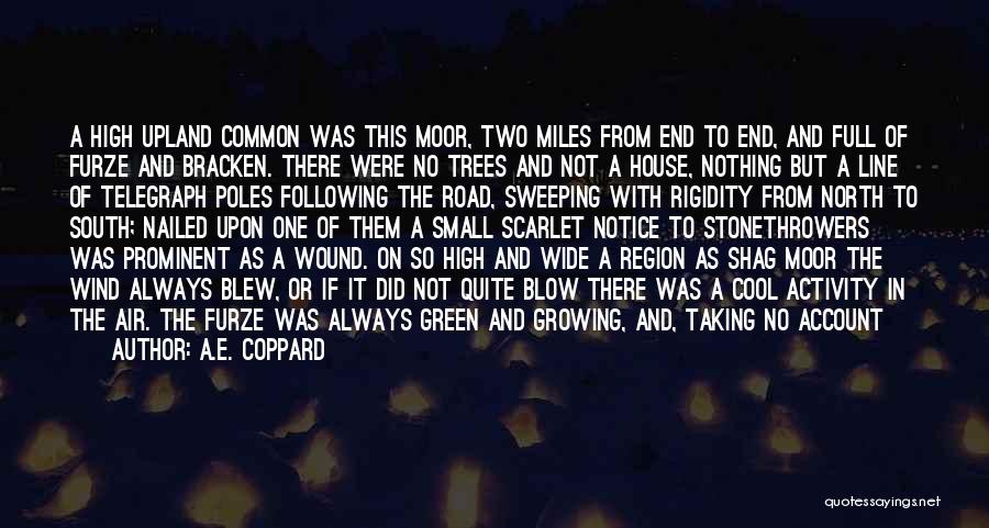 A.E. Coppard Quotes: A High Upland Common Was This Moor, Two Miles From End To End, And Full Of Furze And Bracken. There