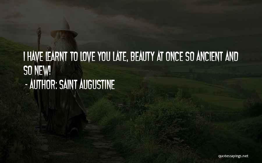 Saint Augustine Quotes: I Have Learnt To Love You Late, Beauty At Once So Ancient And So New!