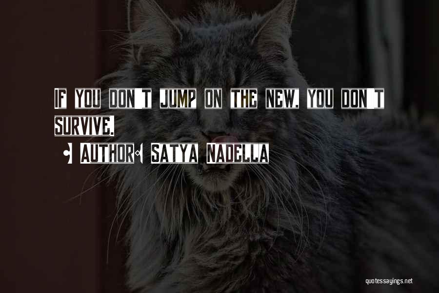 Satya Nadella Quotes: If You Don't Jump On The New, You Don't Survive.