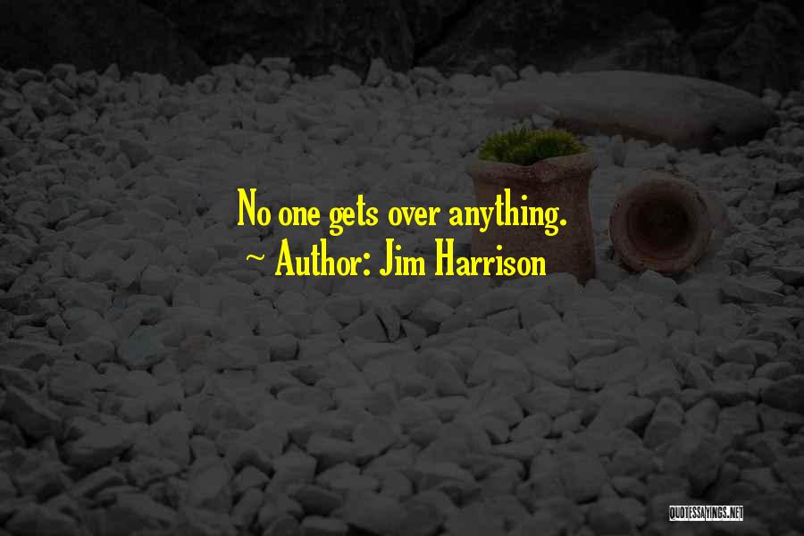 Jim Harrison Quotes: No One Gets Over Anything.