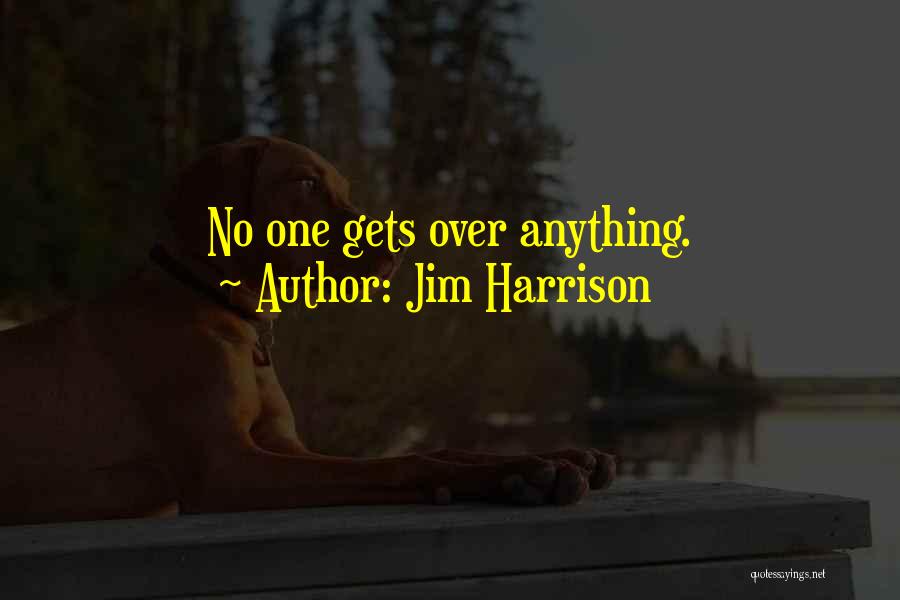 Jim Harrison Quotes: No One Gets Over Anything.
