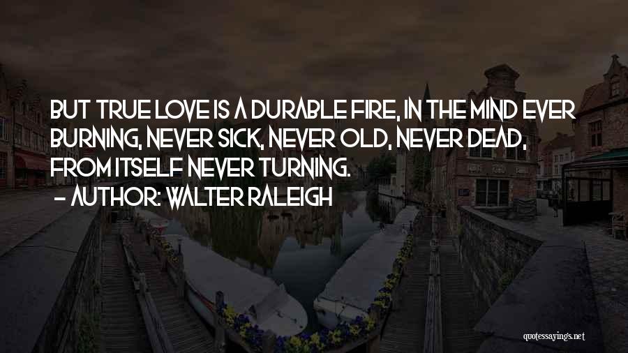 Walter Raleigh Quotes: But True Love Is A Durable Fire, In The Mind Ever Burning, Never Sick, Never Old, Never Dead, From Itself