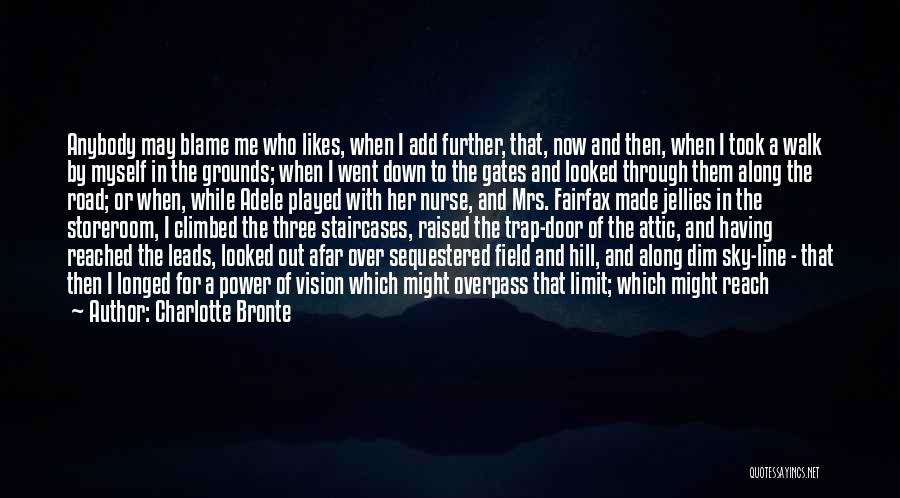 Charlotte Bronte Quotes: Anybody May Blame Me Who Likes, When I Add Further, That, Now And Then, When I Took A Walk By