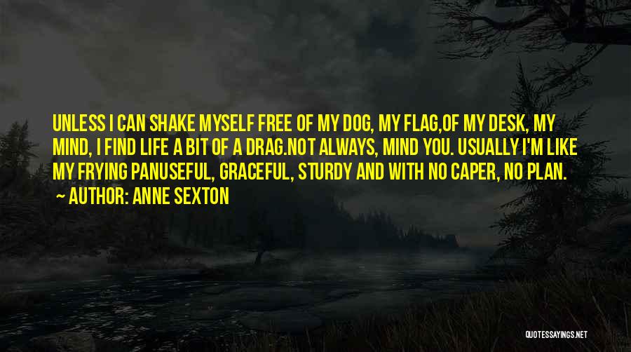 Anne Sexton Quotes: Unless I Can Shake Myself Free Of My Dog, My Flag,of My Desk, My Mind, I Find Life A Bit
