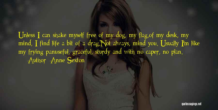 Anne Sexton Quotes: Unless I Can Shake Myself Free Of My Dog, My Flag,of My Desk, My Mind, I Find Life A Bit