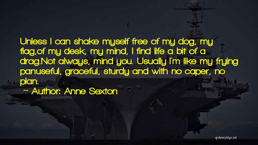 Anne Sexton Quotes: Unless I Can Shake Myself Free Of My Dog, My Flag,of My Desk, My Mind, I Find Life A Bit