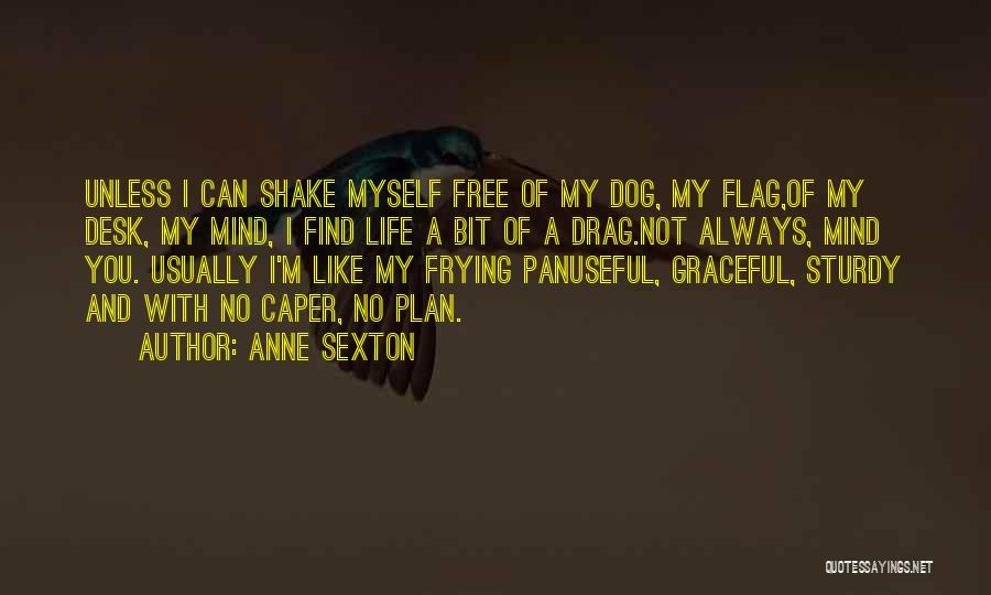 Anne Sexton Quotes: Unless I Can Shake Myself Free Of My Dog, My Flag,of My Desk, My Mind, I Find Life A Bit