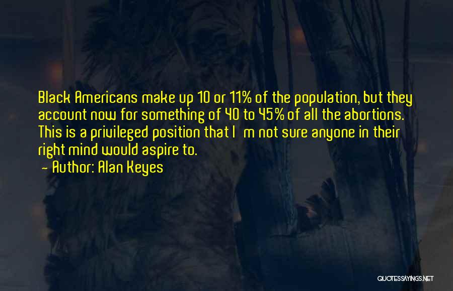 Alan Keyes Quotes: Black Americans Make Up 10 Or 11% Of The Population, But They Account Now For Something Of 40 To 45%