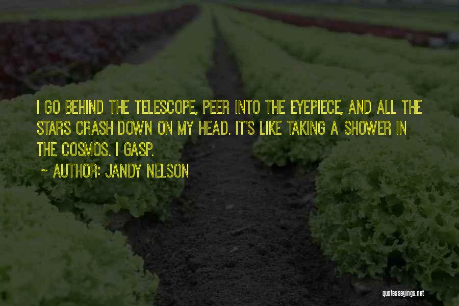 Jandy Nelson Quotes: I Go Behind The Telescope, Peer Into The Eyepiece, And All The Stars Crash Down On My Head. It's Like
