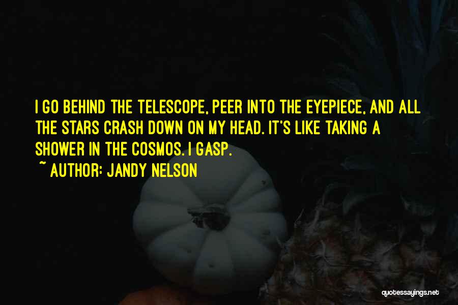 Jandy Nelson Quotes: I Go Behind The Telescope, Peer Into The Eyepiece, And All The Stars Crash Down On My Head. It's Like