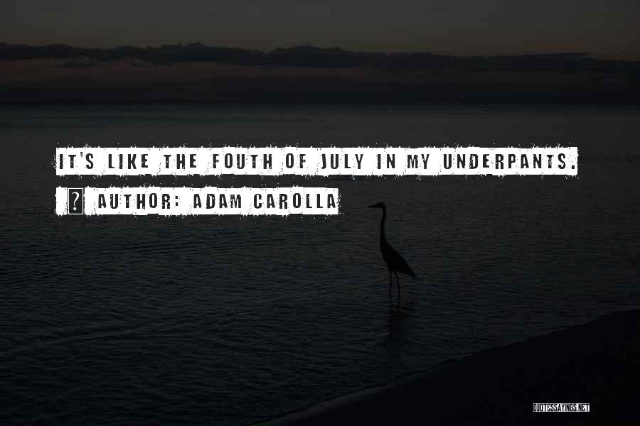 Adam Carolla Quotes: It's Like The Fouth Of July In My Underpants.