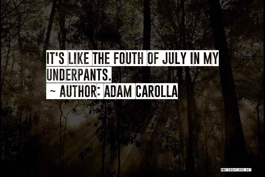 Adam Carolla Quotes: It's Like The Fouth Of July In My Underpants.