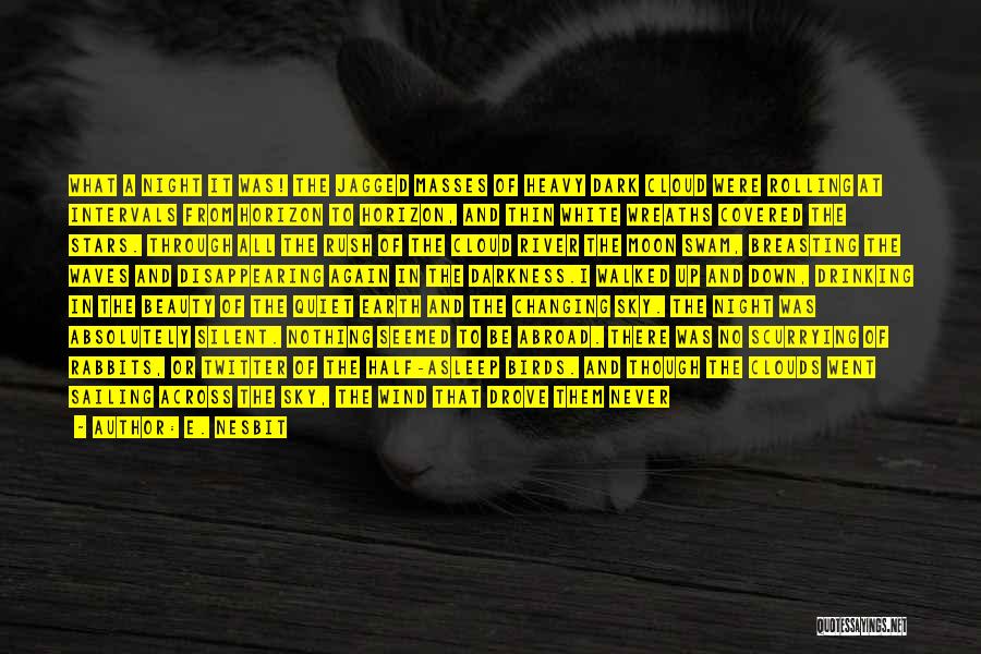 E. Nesbit Quotes: What A Night It Was! The Jagged Masses Of Heavy Dark Cloud Were Rolling At Intervals From Horizon To Horizon,