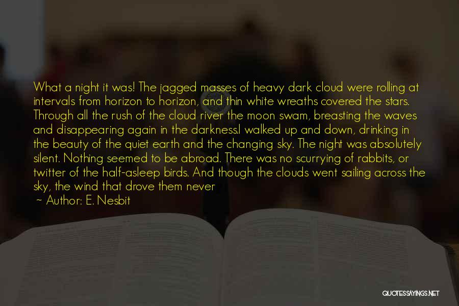 E. Nesbit Quotes: What A Night It Was! The Jagged Masses Of Heavy Dark Cloud Were Rolling At Intervals From Horizon To Horizon,