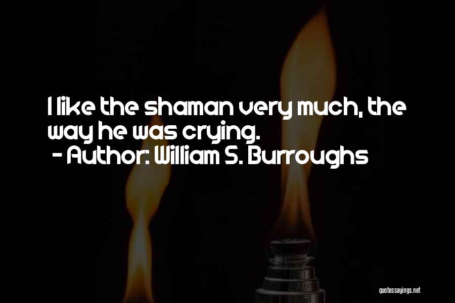 William S. Burroughs Quotes: I Like The Shaman Very Much, The Way He Was Crying.