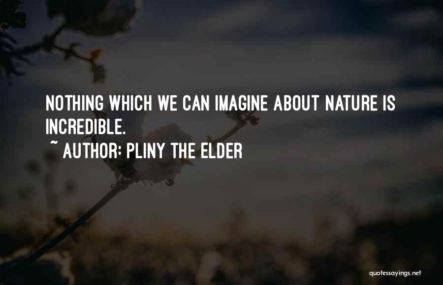 Pliny The Elder Quotes: Nothing Which We Can Imagine About Nature Is Incredible.