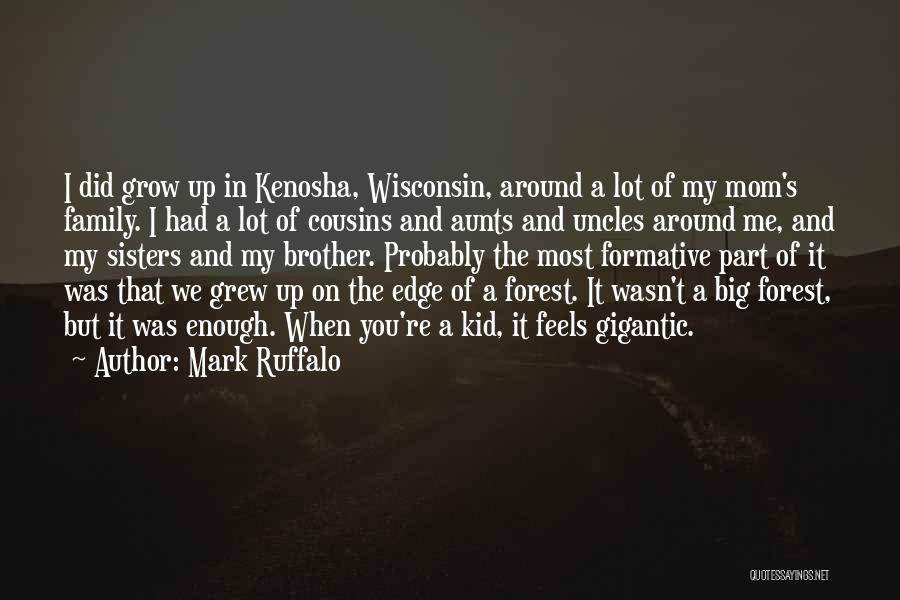 Mark Ruffalo Quotes: I Did Grow Up In Kenosha, Wisconsin, Around A Lot Of My Mom's Family. I Had A Lot Of Cousins