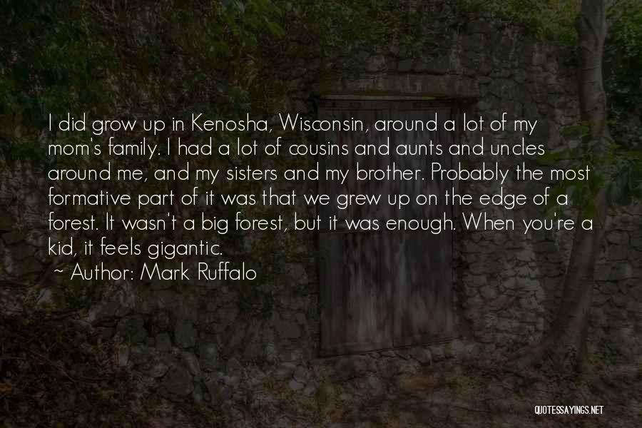 Mark Ruffalo Quotes: I Did Grow Up In Kenosha, Wisconsin, Around A Lot Of My Mom's Family. I Had A Lot Of Cousins