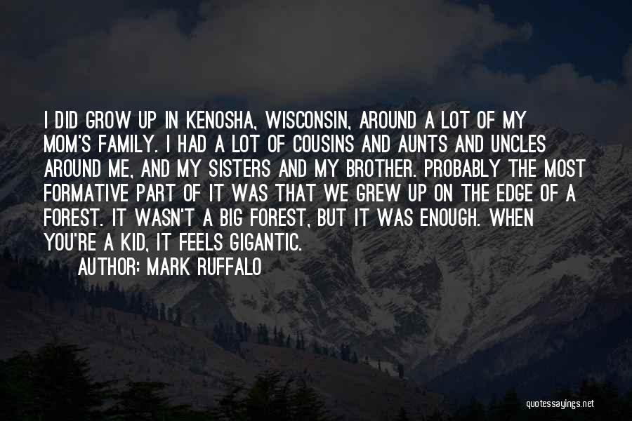Mark Ruffalo Quotes: I Did Grow Up In Kenosha, Wisconsin, Around A Lot Of My Mom's Family. I Had A Lot Of Cousins