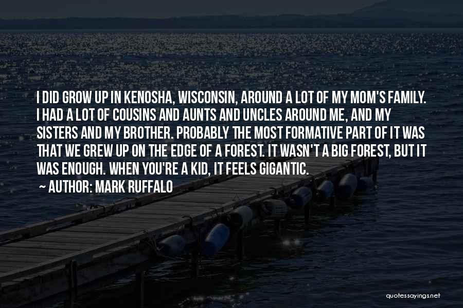 Mark Ruffalo Quotes: I Did Grow Up In Kenosha, Wisconsin, Around A Lot Of My Mom's Family. I Had A Lot Of Cousins