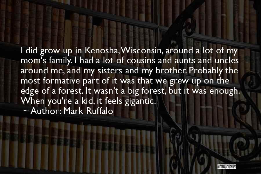 Mark Ruffalo Quotes: I Did Grow Up In Kenosha, Wisconsin, Around A Lot Of My Mom's Family. I Had A Lot Of Cousins