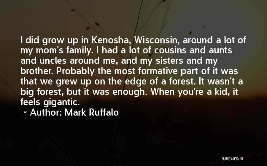 Mark Ruffalo Quotes: I Did Grow Up In Kenosha, Wisconsin, Around A Lot Of My Mom's Family. I Had A Lot Of Cousins