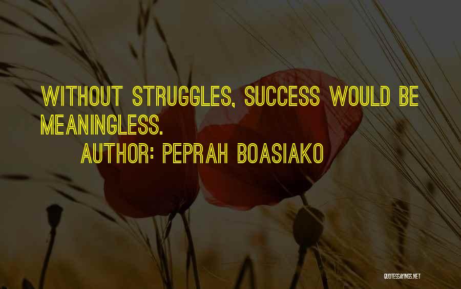Peprah Boasiako Quotes: Without Struggles, Success Would Be Meaningless.